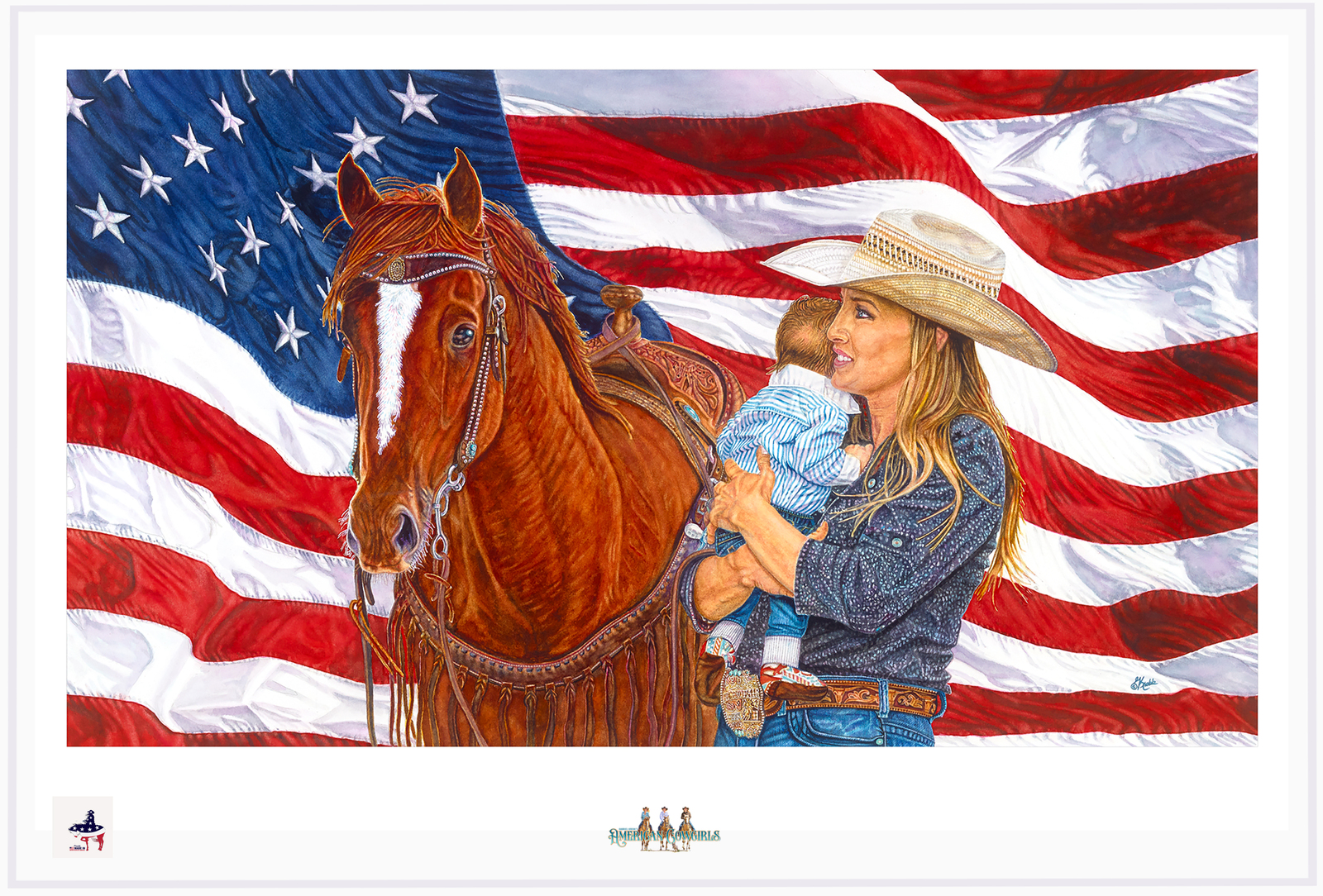 Primary image for LIMITED EDITION GICLEE PRINT - " AMERICAN COWGIRL #24 - CHARLA WARD - WYOMING