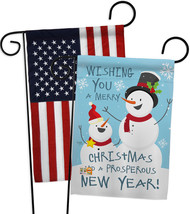 Snowman Wishing You - Impressions Decorative USA - Applique Garden Flags Pack -  - $30.97