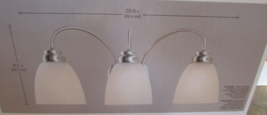 3 Frosted Globe Silver Vanity Wall Sconce Light - $40.50