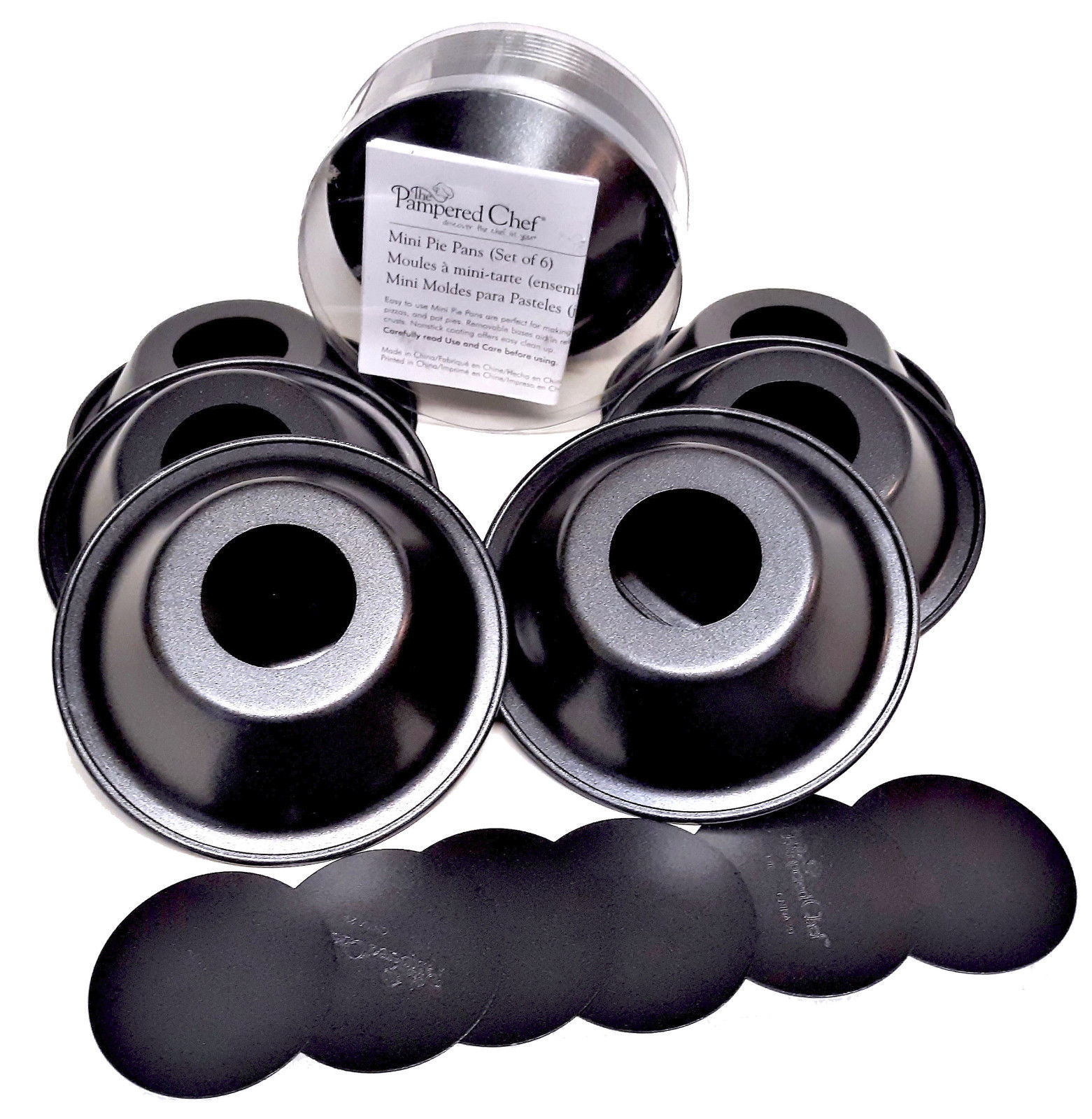 12 NEW Mini Pie Pans Pampered Chef Use & Care Guide Apple Streussel