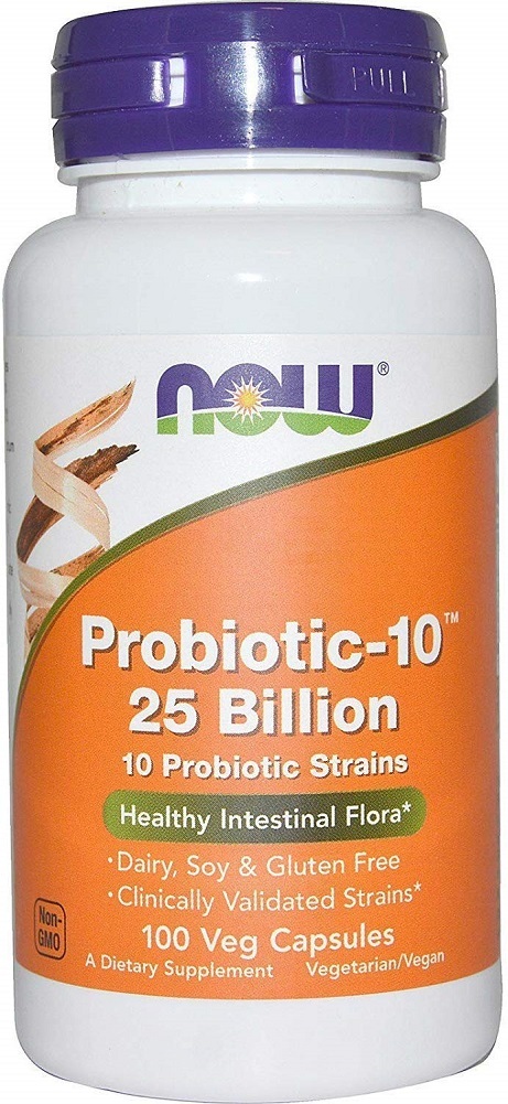 Now Probiotic-10 25 Billion,100 Veg Capsules - Dietary Supplements