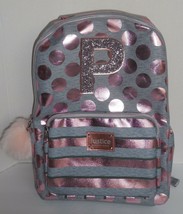 Justice Paris Backpack Girls Black Pink Bookbag Eiffel Tower New School