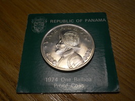 1974 Republic Of Panama Balboa Proof Coin 90% Silver RARE 30,000 Mintage... - $40.99