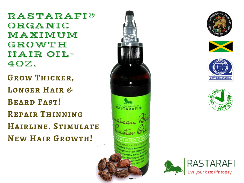 Rastarafi® Jamaican Black Castor Oil Extra Dark 4 Oz | Fast Hair Growth