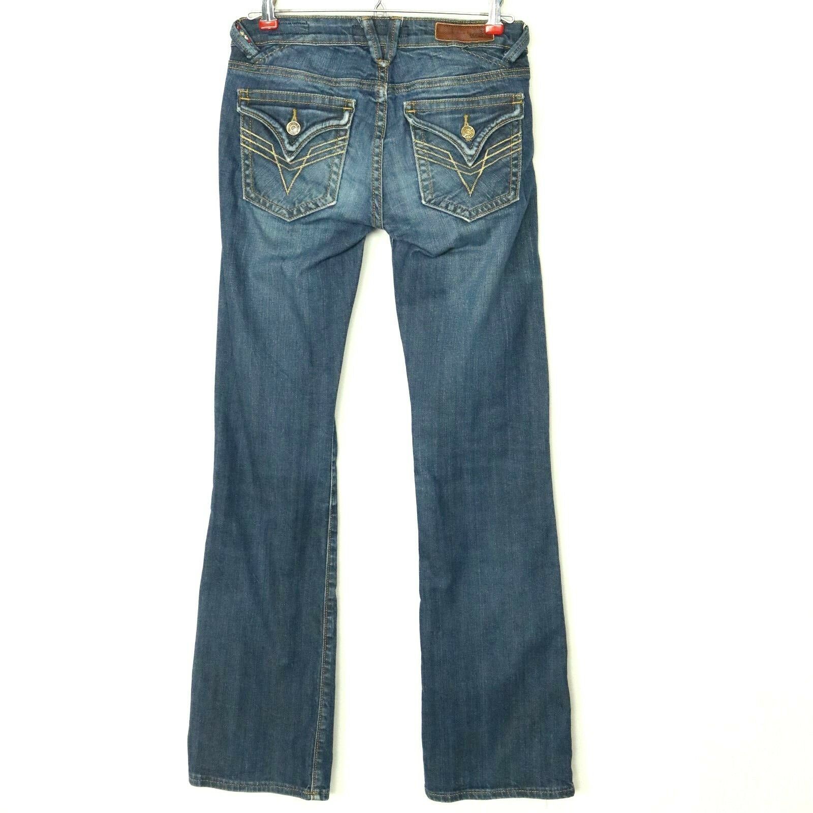 Vigoss Womens Jeans Bootcut Size 1 2 1/2 26 X 31 Stretch Button Flap ...