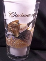 Budweiser vintage '99 pint beer glass Wildlife Series Ducks gold rim - $18.85