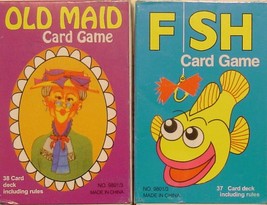 Kids Card Games:  Old Maid/Fish - 2 Decks - New - $5.99