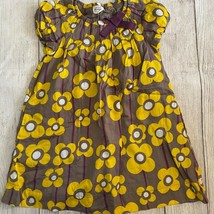 Mini Boden Gray/Yellow Floral Dress 5-6Y - $23.95