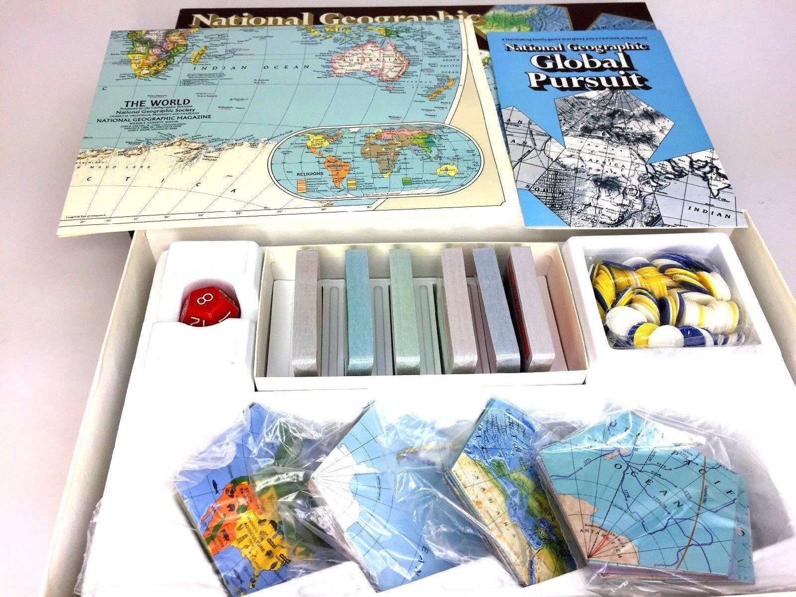 New National Geographic Global Pursuit Board Game 1987 NIB Family ...