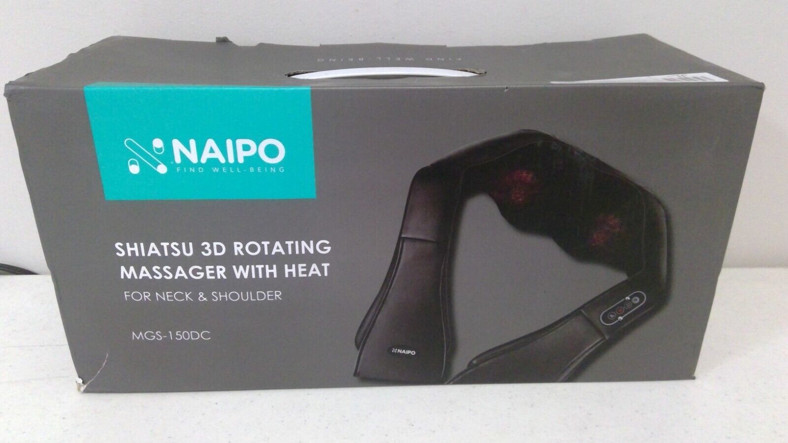 Naipo Mgs 150dc Shiatsu 3d Rotating Massager With Heat For Neck Back Shoulder Massagers 