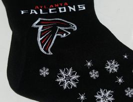 NFL Licensed Atlanta Falcons Christmas Stocking Bells Snowflakes Logo image 3