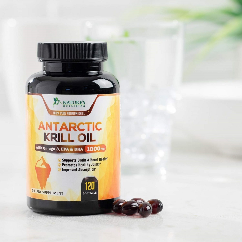 Antarctic Krill Oil Supplement 1000mg Highest Potency Krill w/Omega 3