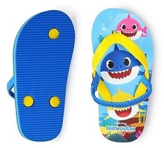 Bebé Shark Con / Papi & Mami Niños Chanclas Sandalias de Playa Niño Sz.9-10 Nwt - $13.00