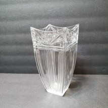 Marquis by Waterford Crystal Vase, Odyssey 8" art deco design, Clear Glass Vase