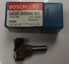 Bosch T15138 Hinge Boring Drill Bit Carbide Tipped LH 38MM "Euro Type Hinges" - $14.85
