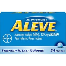 Aleve Pain Reliever/Fever Reducer Naproxen Sodium Tablets, 220 mg, 24 Ct.. - $13.85