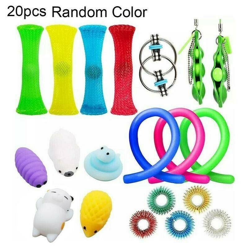 Soft Ring RELAX ANXIETY STRESS ADHD FIDDLE NEW Sensory Light Up Peacock Toy 