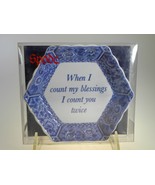 Spode Blue Room Hex Fluted Tray (When I Count My Blessings I Count You T... - $8.38