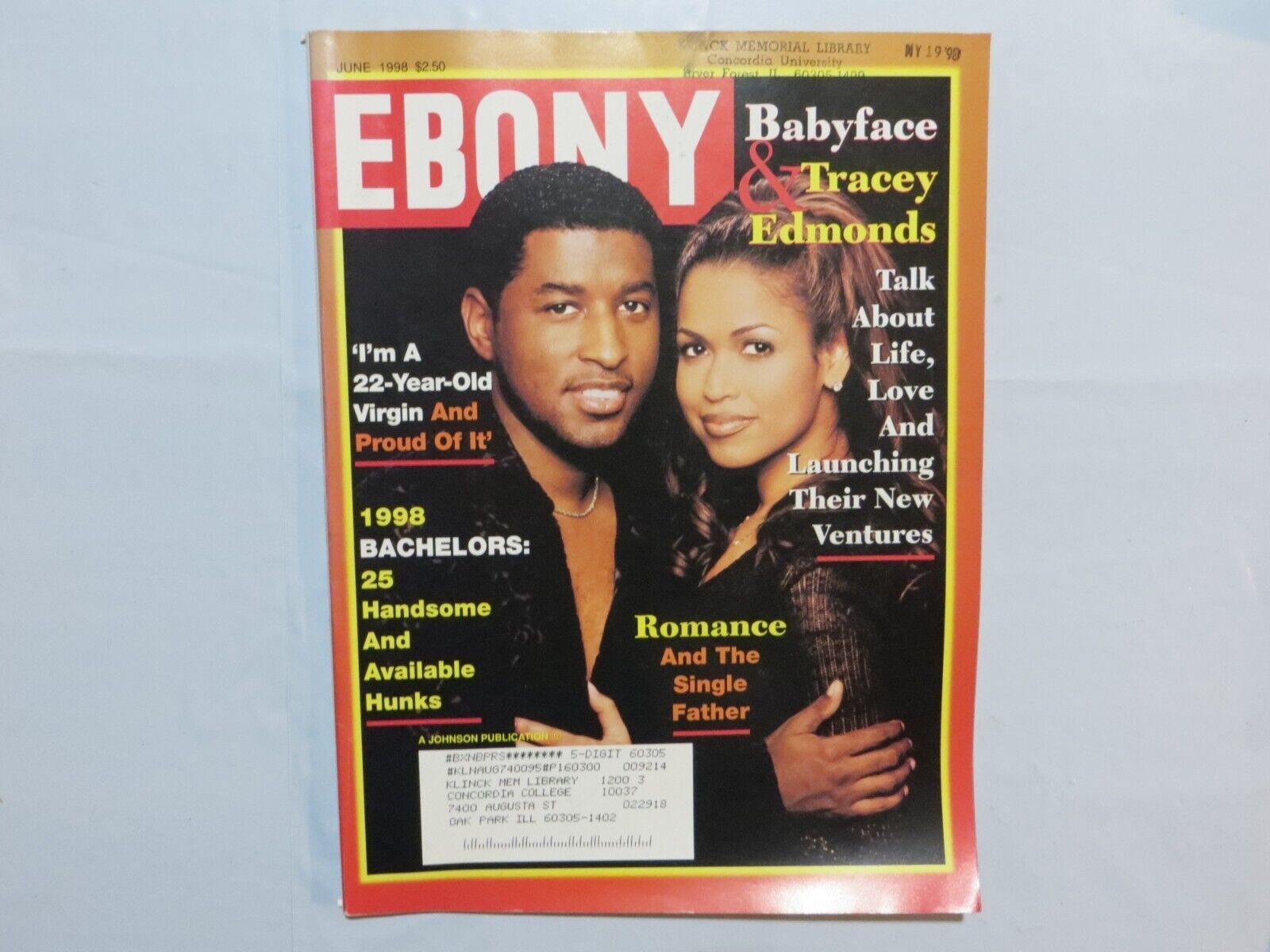 EBONY Magazine June 1998 Babyface & Tracey Edmonds FB - Magazines