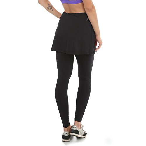 Sport-it Women's Leggings Skirt Black Golf Skirt, Skirted Leggings ...