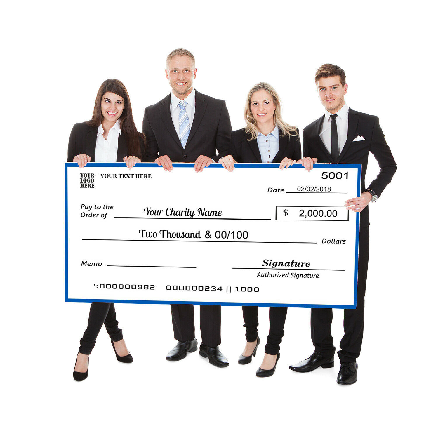 Giant Fake Award Presentation Check Personalized Large Novelty 