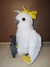 Wild Republic Approx 12" Cockatoo Macaw Parrot White Yellow Tropical Bird Plush - $9.99