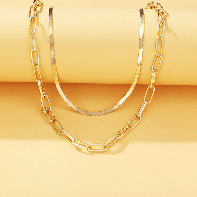 Unbranded - Womens 4mm flat herringbone chain necklace 22