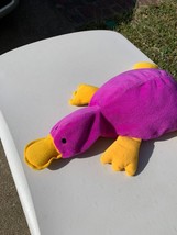 TY Beanie Buddy Patti the Purple Platypus Plush Stuffed Animal Toy 1998 12" - $12.86