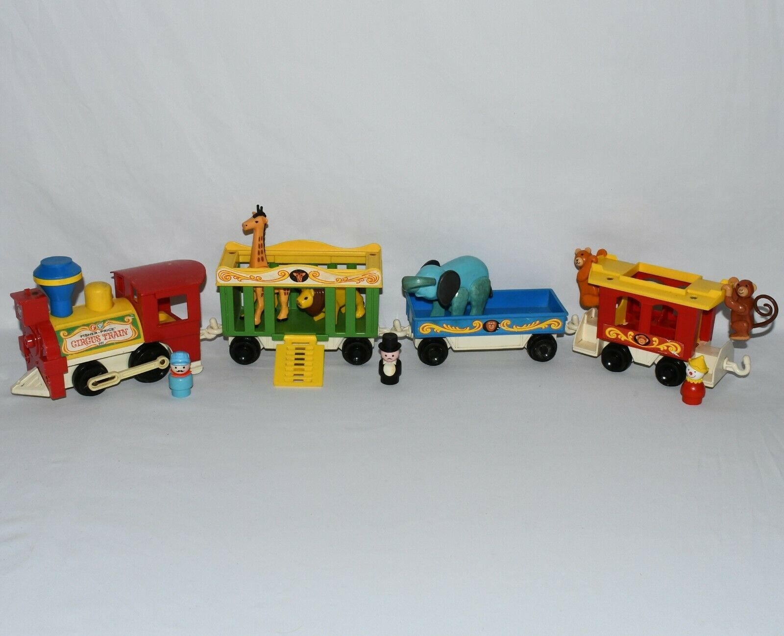 Details about   1973 Vintage FISHER PRICE Circus Train 991 Little People Red Caboose Replacement 