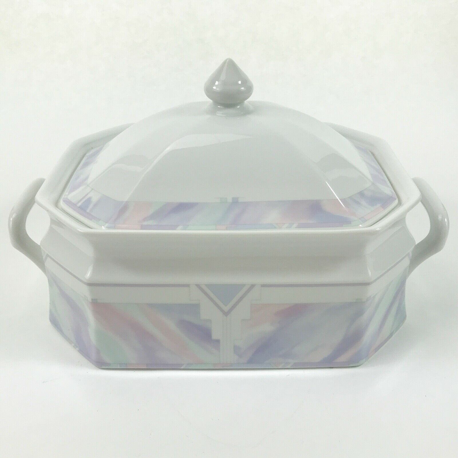 Primary image for CELINA CASSEROLE Savoir Vivre Dish Serving Bowl Plate Octagonal Pastel Tableware