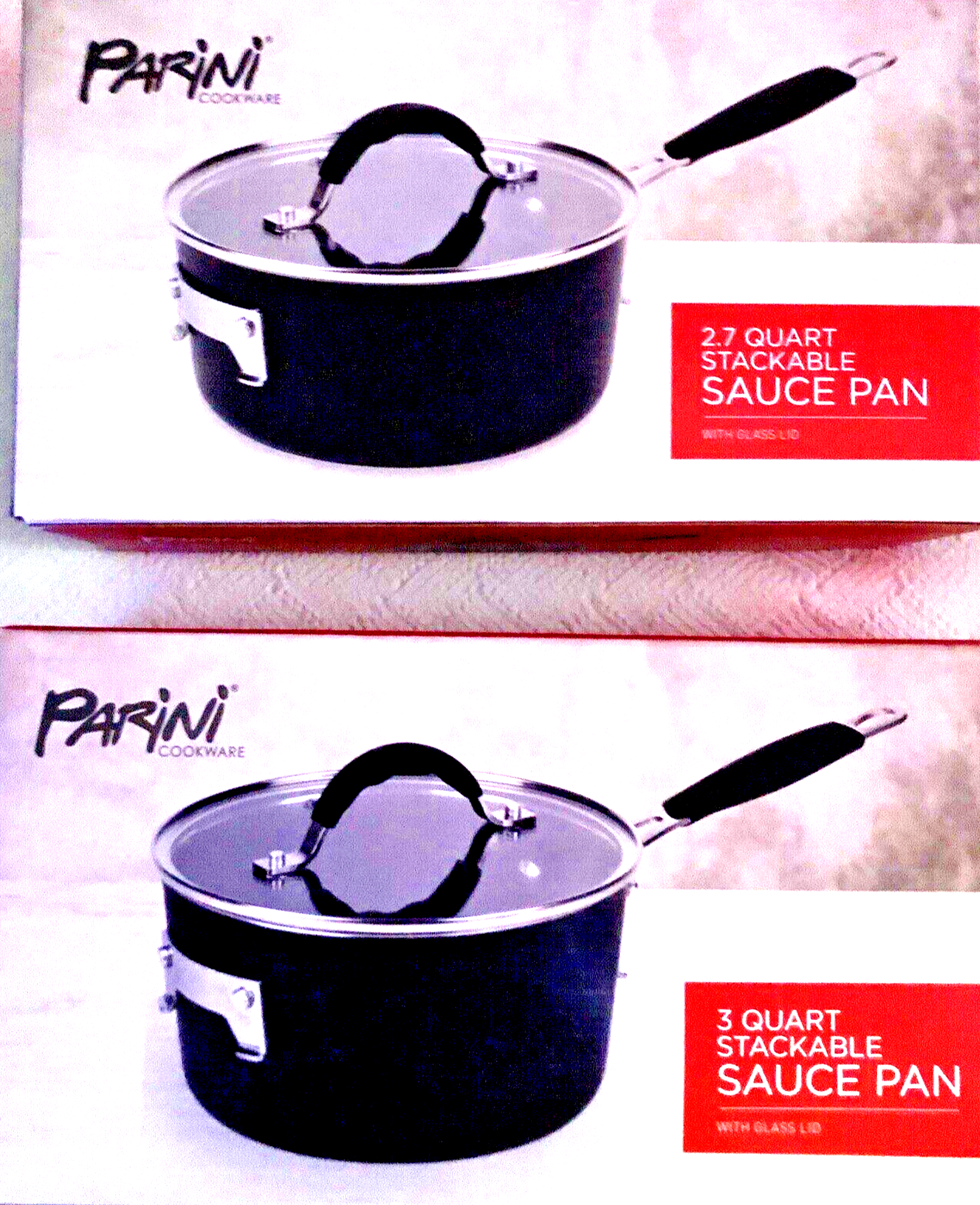 Parini Cookware Sauce Pan 1.5 QT Non Stick Aluminum Enamel - Red - New in  Box