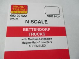 Micro-Trains Stock # 00302022 (1003) Bettendorf Trucks Medium Extension N-Scale image 4