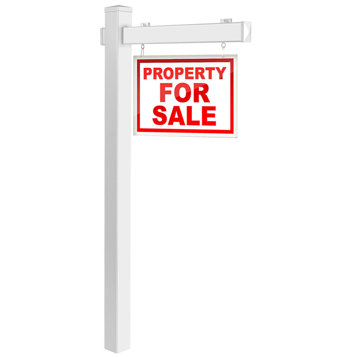 6' Vinyl UPVC Real Estate Sign Post Realtor Yard Sign Post Cases