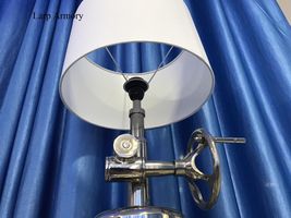 Vintage Hollywood Studio Marine Searchlight With Chrome Tripod Floor Lamp Stand image 3