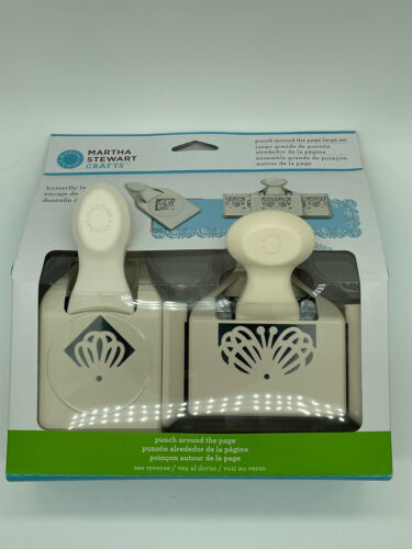 Primary image for NEW Martha Stewart Butterfly Lace Large Punch Around The Page Set Of 2 Punches