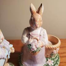 Easter Bunny Candle Holders, Avon Springtime Collection Rabbit Figurines image 6