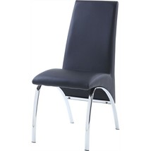 ACME Pervis Side Chair in Black PU and Chrome - $414.99