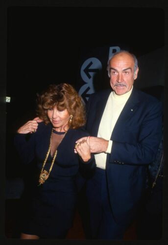 1991 SEAN CONNERY & WIFE Live Candid Original 35mm Slide Transparency ...