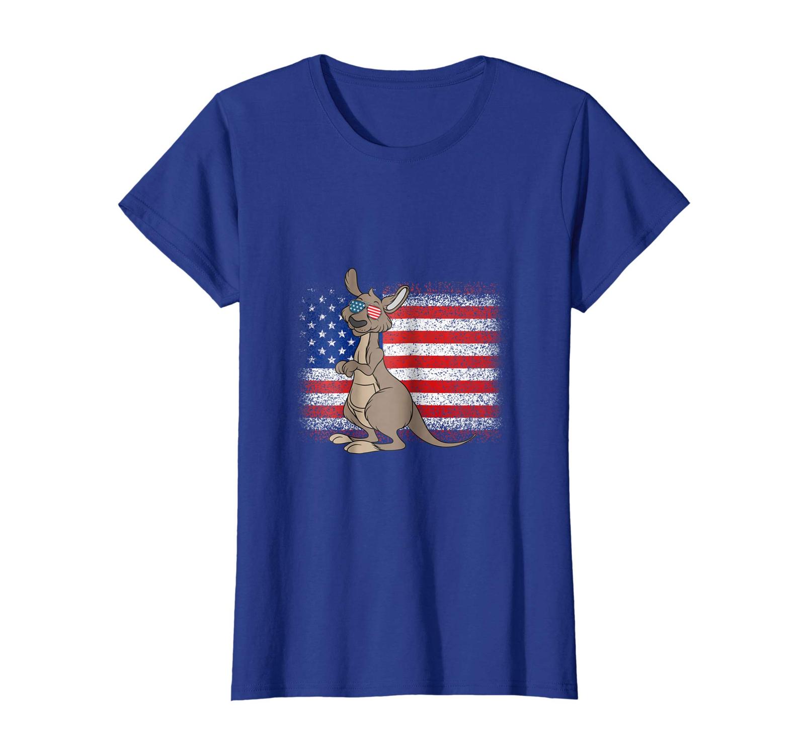 Tee shirts Kangaroo Australia Zoo Animals Sunglasses 4th Of July