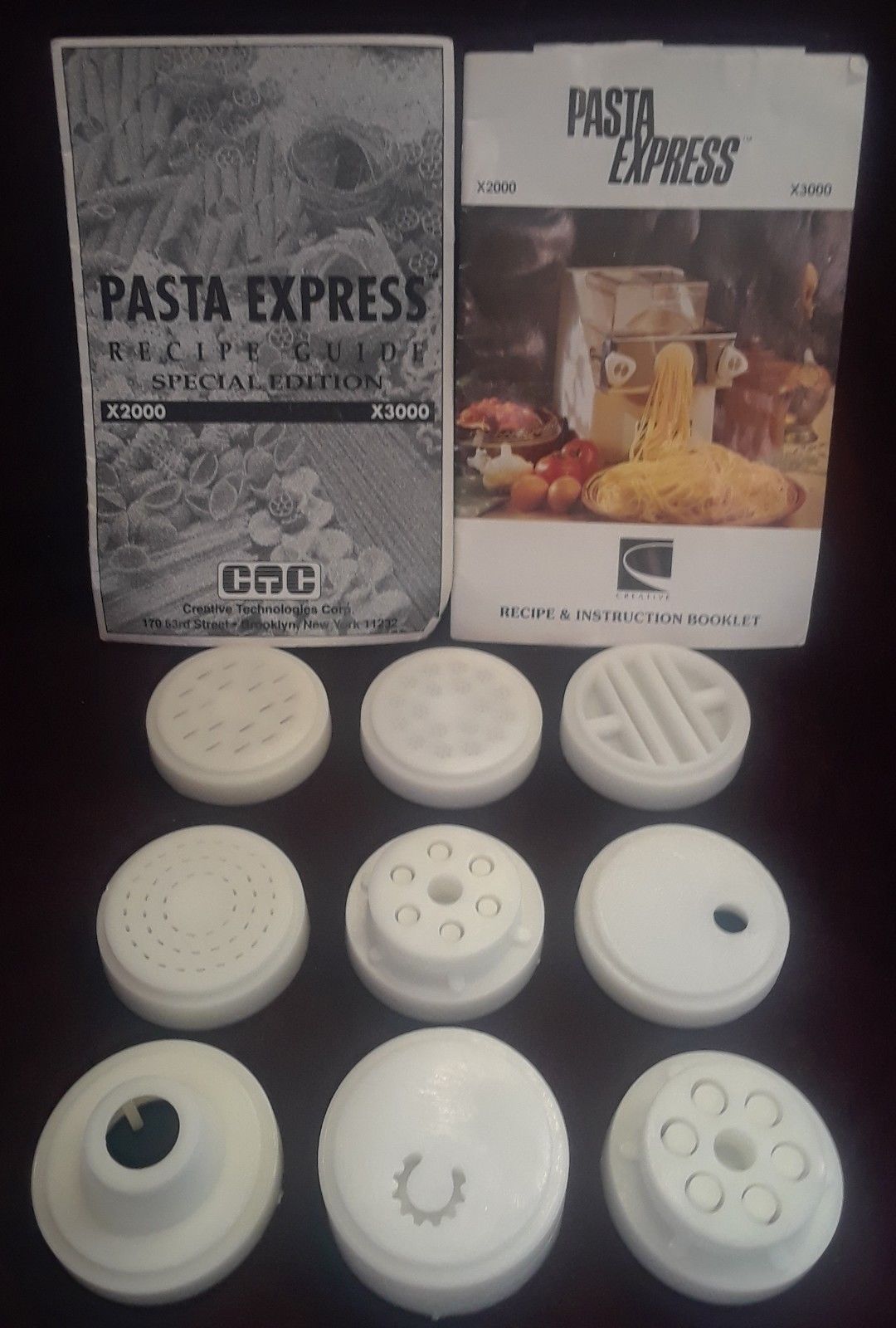 Creative X2000 X3000 Pasta Express Pasta Discs Lot 10 Pieces + Manual