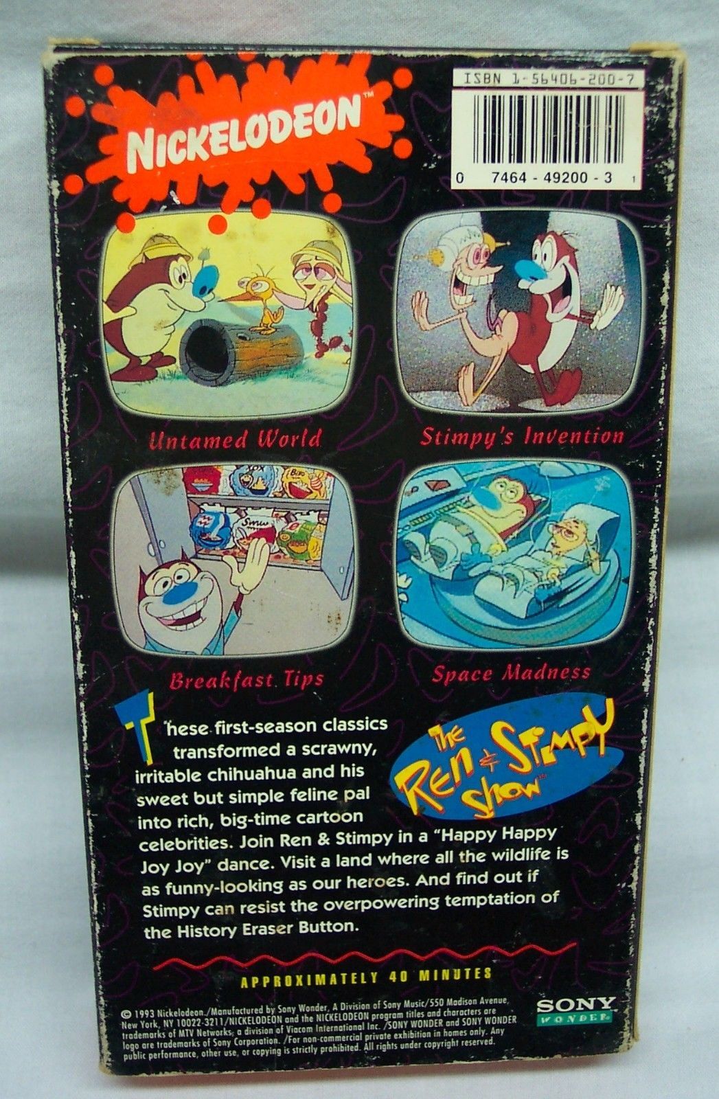 Nickelodeon The REN AND STIMPY Show The Classics Volume 1 VHS, 1993 3 ...