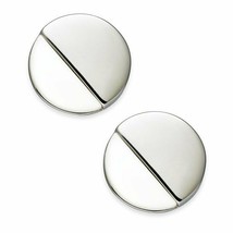 Alfani Silver Tone / Gray Acrylic Round Button Earrings - $8.95