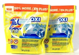 2 Tide 12 Oz Simply Pods Oxi Stain Fighters Refreshing Breeze 3 In 1 Det... - $22.99
