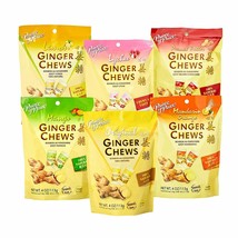 5 Pack Prince Of Peace Ginger Chews Candy Original,Lemon,Orange,Mango,Lychee - $24.75