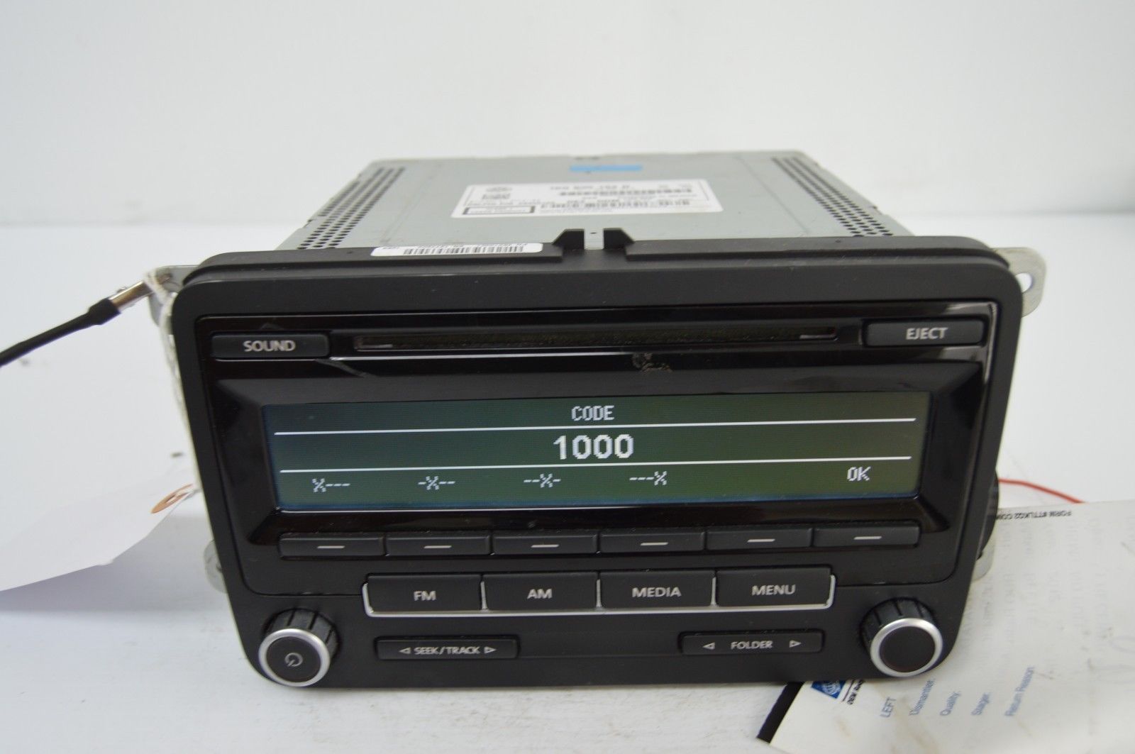 2009-2015 VOLKSWAGEN BEETLE RADIO CD PLAYER OEM RADIO 1K0035164D TESTED ...