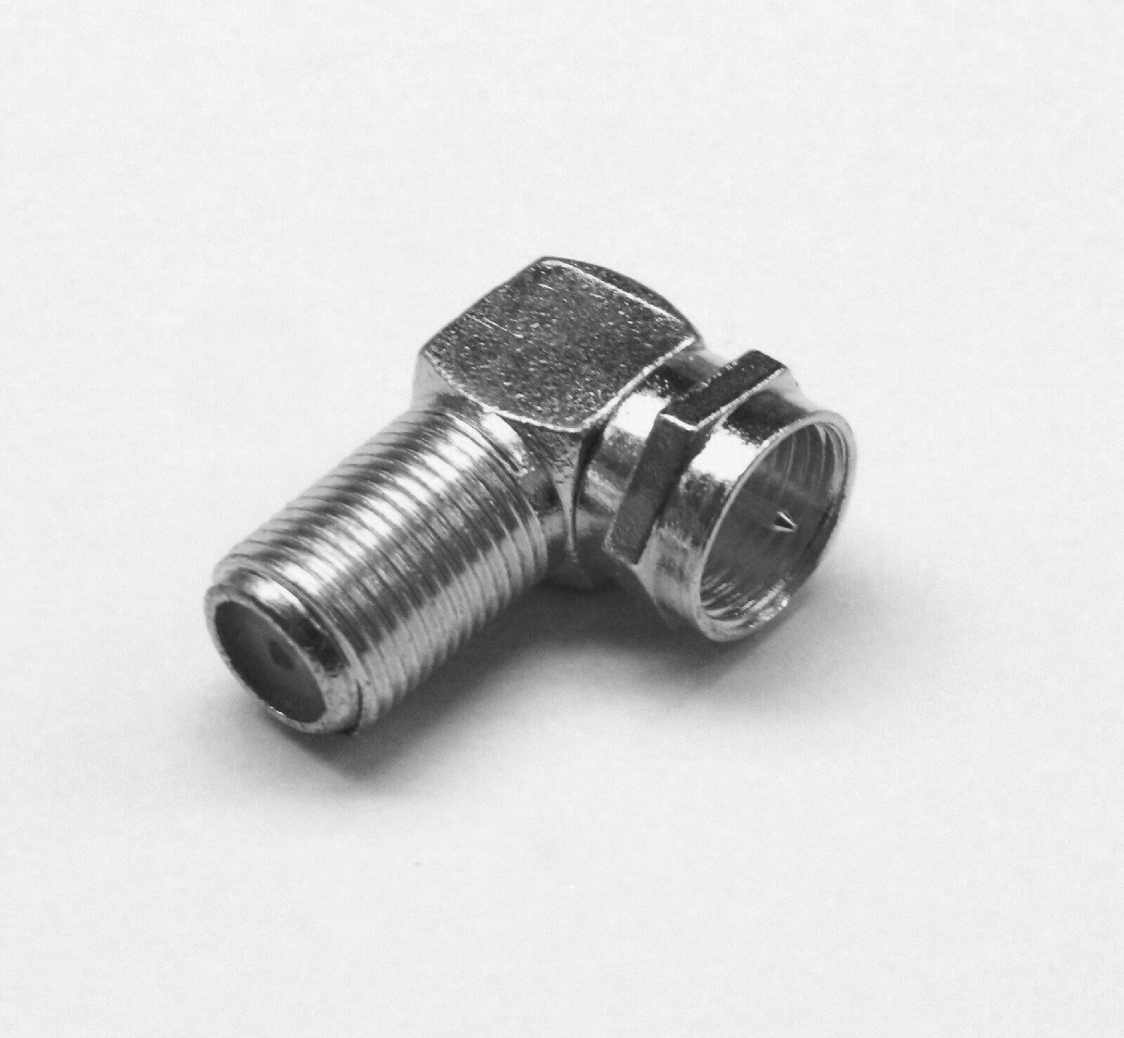 10 Pack F Type Right Angle 90 Degree Elbow Coax Cable Connector Adapter RG6 RG59 TV, Video