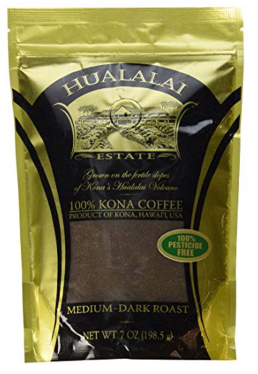 Hualalai Estate Coffee 100% Kona Coffee 7 oz Ground or Whole Bean