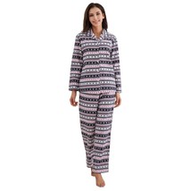 RH Cotton Pajama Set Sleepwear Womens Printed Flannel Long Sleeve Night ... - $24.99