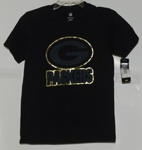 NFL Licensed Green Bay Packers Youth Medium Black Gold Tee Shirt image 1