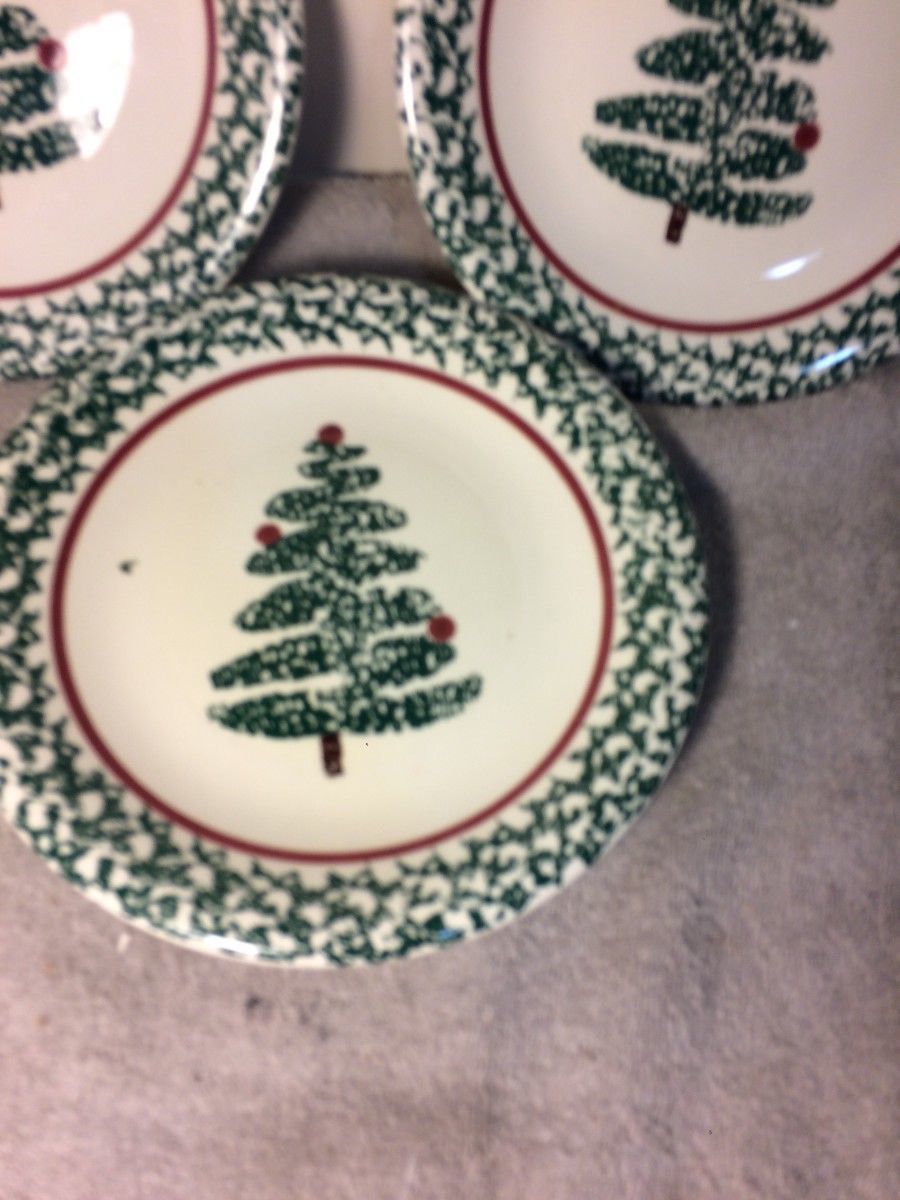 (3) FURIO CHRISTMAS TREE DINNER PLATES--10 1/4